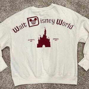 Walt Disney World Embroidered Castle Pullover Sweatshirt Size Medium